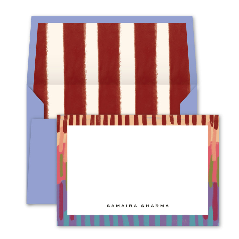 Atelier Stripes Personalised Notecards with Envelopes | Dots & Doodles ...